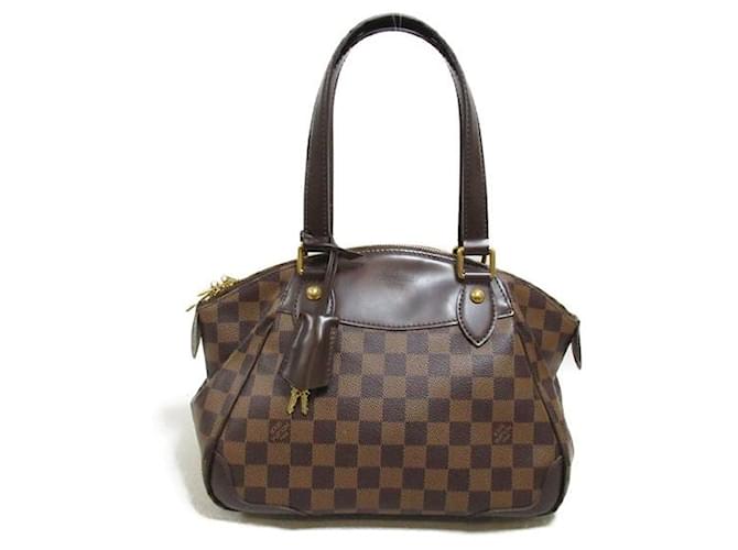 Bolsa transversal Louis Vuitton Damier Ebene Verona PM Canvas N41117 em muito bom estado Lona  ref.1438906