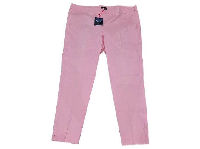 Pantalones rectos Marella de algodón rosa