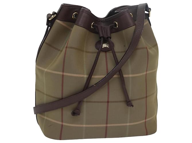 Autre Marque Burberrys Nova Check Shoulder Bag Canvas Beige Khaki Auth 79560 Cloth  ref.1439005