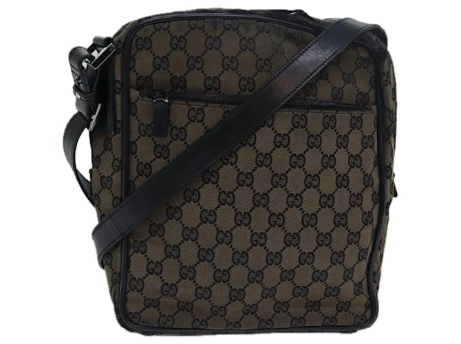 Sac à épaule en toile GG Gucci marron 018 1604 Auth bs15334  ref.1439036