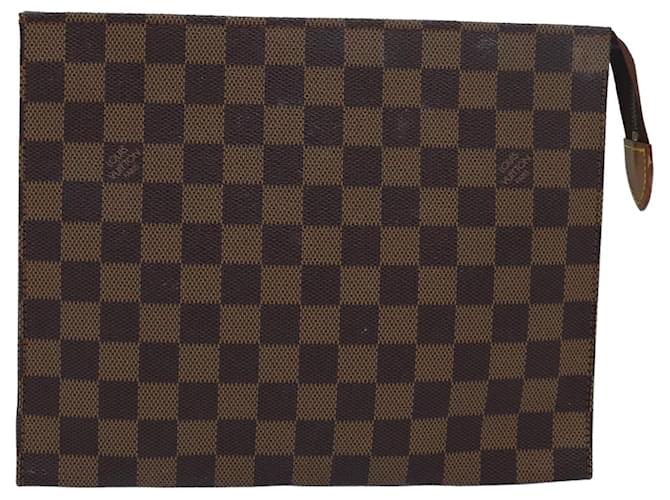 LOUIS VUITTON Damier Ebene Poche Toilette 26 Pouch N47543 LV Auth 78127  ref.1439114