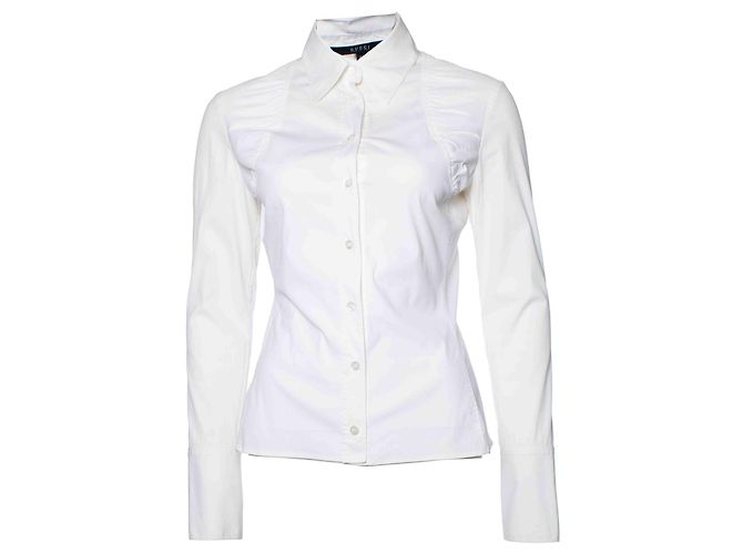Camisa Gucci de algodão cor creme Branco