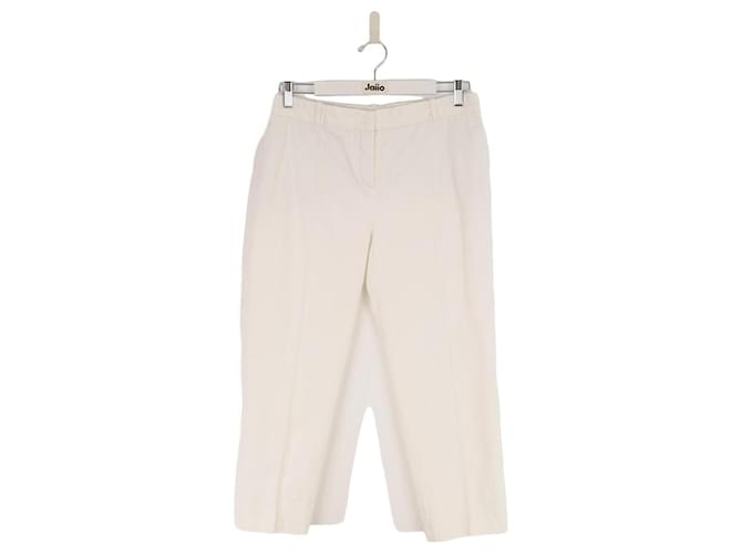 Loro Piana Baumwollhose Weiß Baumwolle  ref.1439218