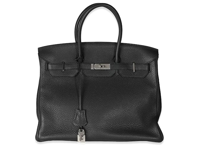 Hermès Black Clemence Birkin 35 PHW Leather  ref.1439269