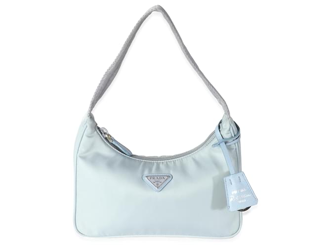 Prada Light Blue Re-Nylon Re-Edition 2005 Mini Hobo Azul  ref.1439282