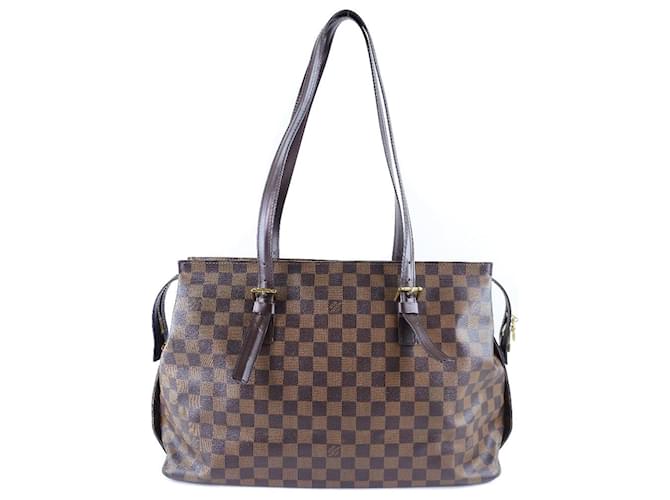 Bolso tote Chelsea de lona Louis Vuitton N51119 en buen estado Castaño Lienzo  ref.1439423