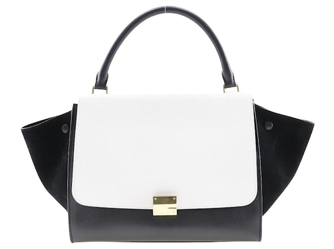 Céline Sac à main en cuir Celine Trapeze Medium 2Way 1695430TA en très bon état Noir  ref.1439427