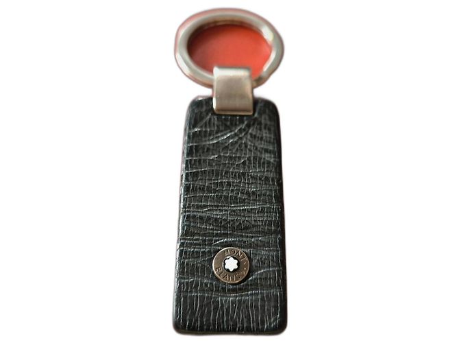 Llavero Montblanc Westside de piel negra Negro