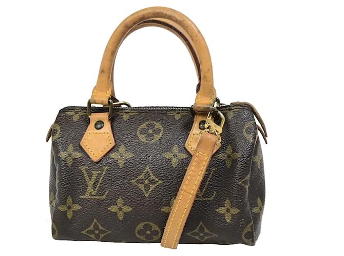 Louis Vuitton Mini speedy Brown Cloth  ref.1439757