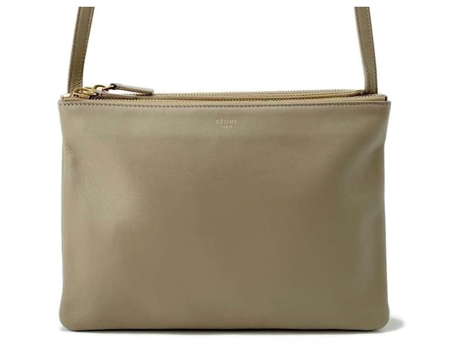 Céline Trio Cuir Beige  ref.1439767