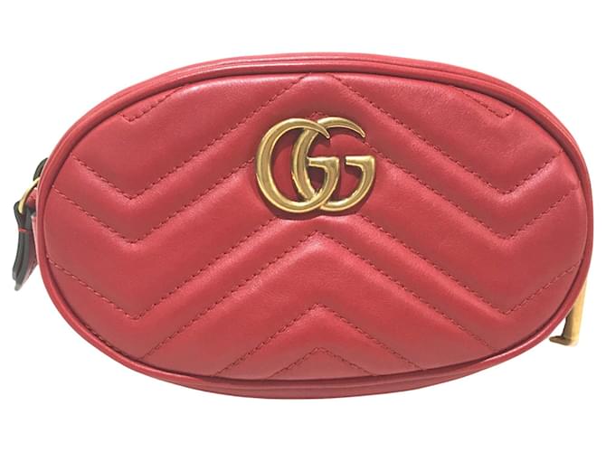 Gucci GG Marmont Rosso Pelle  ref.1439809