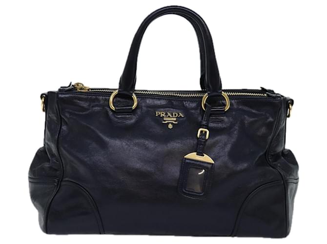 Prada Vitello Navy blue Leather  ref.1439888