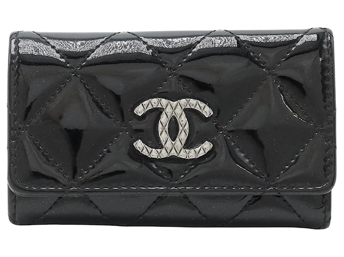 Timeless Logo CC da Chanel Preto Couro envernizado  ref.1439915