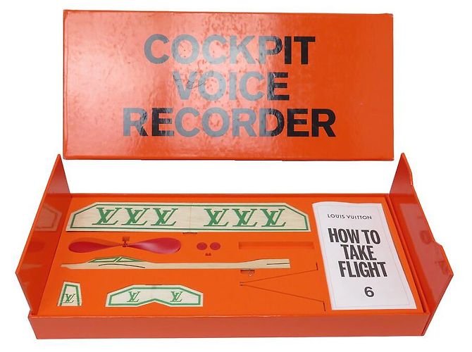 MAQUETTE D'AVION LOUIS VUITTON COCKPIT VOICE RECORDER AIRPLANE VIRGIL ABLOH VIP Multicolore