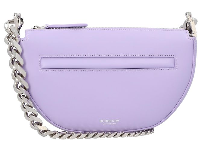 Bolsa de ombro mini de couro Olympia da Burberry Roxo