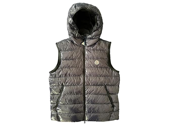 Moncler Lappe hooded vest Dark blue Nylon Joli Closet