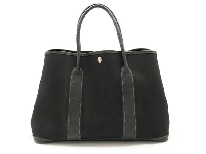 Hermès Garden Party Black Cloth  ref.1440153