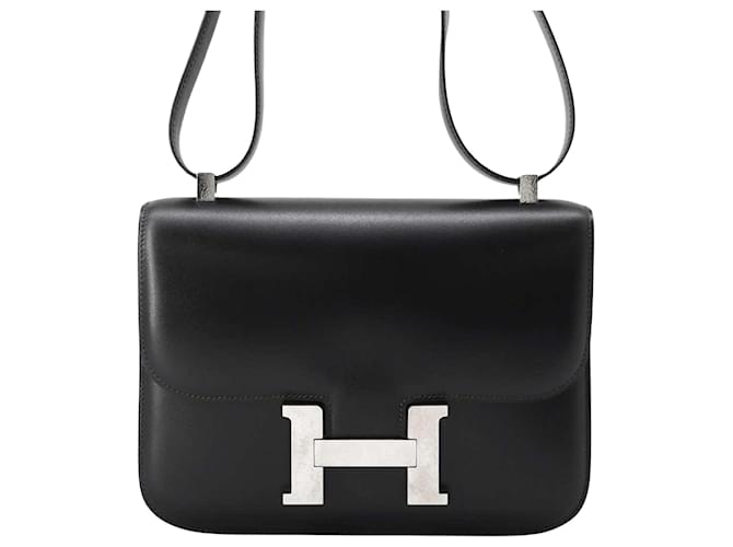 Hermès Constance Preto Couro  ref.1440169