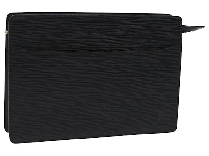 LOUIS VUITTON Epi Pochette Homme Clutch Bag Black Noir M52522 LV Auth 78111 Leather  ref.1440385