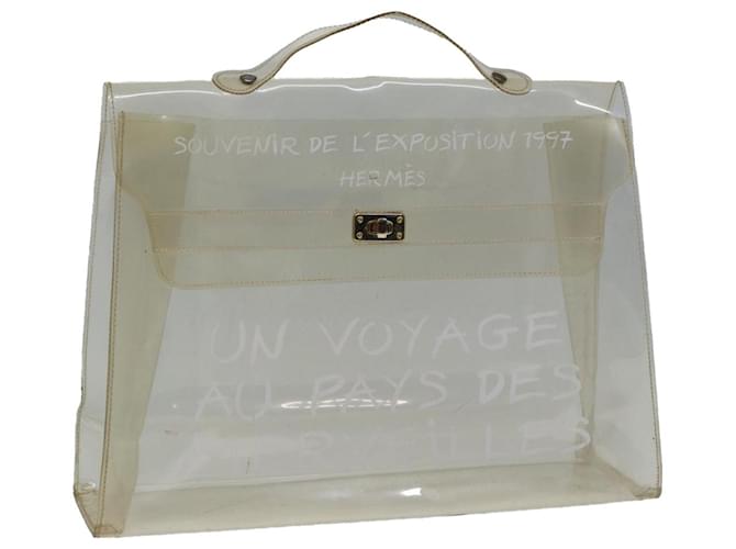 Hermès HERMES Kelly Vinil Transparente Auth 79194 Poliuretano  ref.1440444