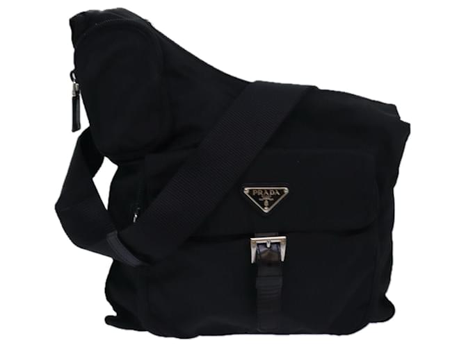 Bolso de Hombro PRADA Nylon Negro Auth ar11982  ref.1440480