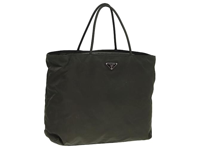 PRADA Borsa a mano in nylon khaki Auth 79523 Cachi  ref.1440483