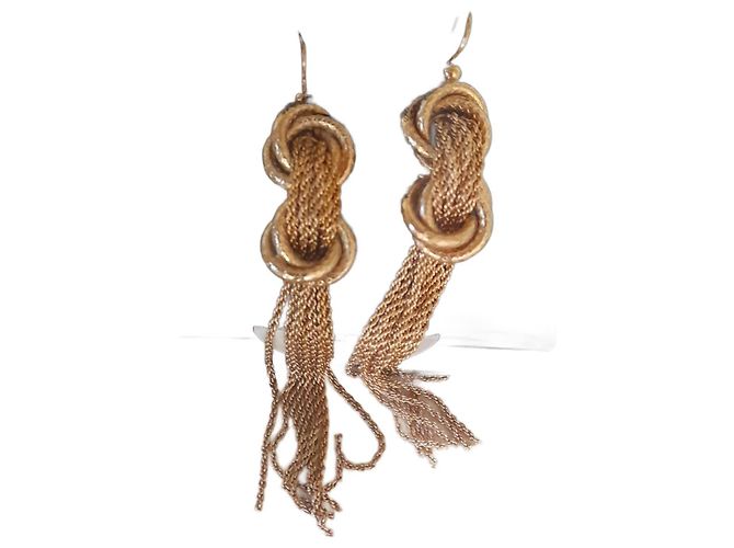 Autre Marque Pendientes Opera de oro veneciano 11cm Dorado