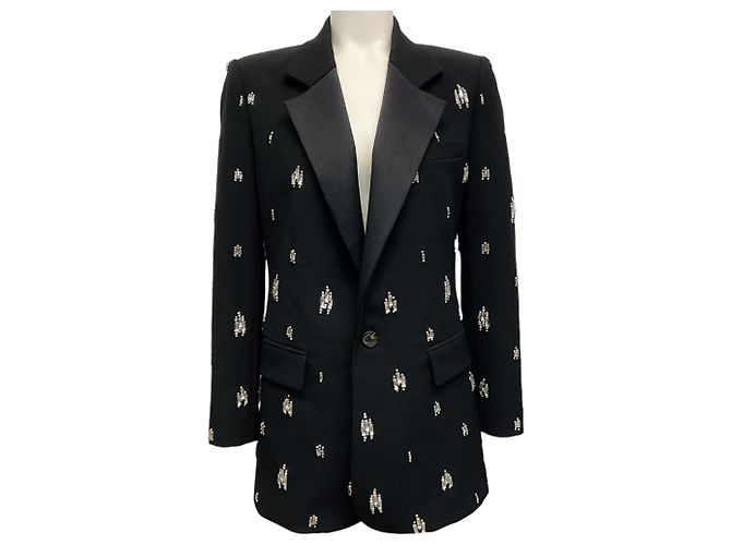Schwarzer Blazer A.L.C. mit Kristallen