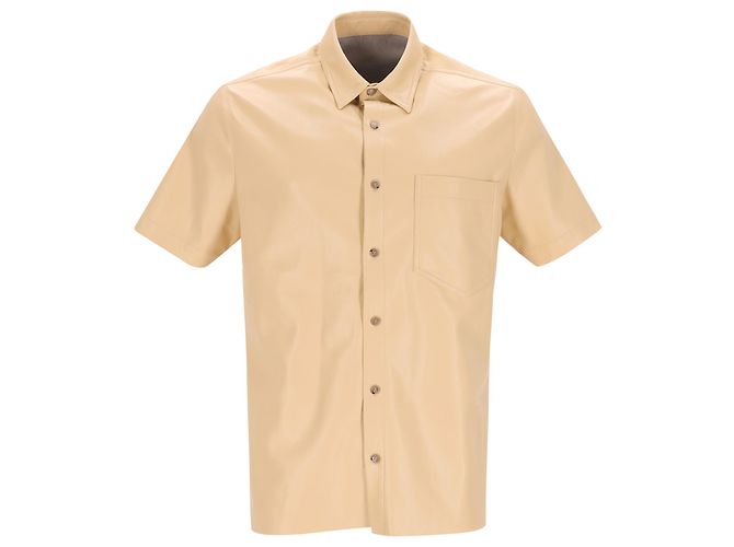 Camicia Osmo Nanushka in ecopelle beige