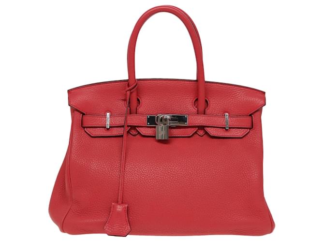 Hermès Birkin 30 Roja Cuero  ref.1440754