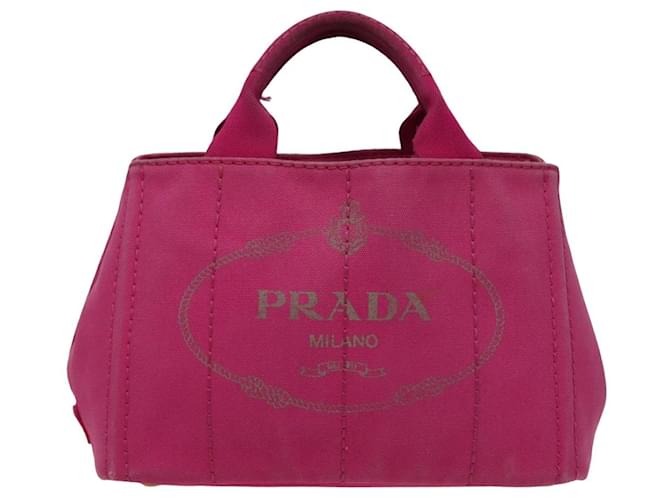 Prada Canapa Rosa Lona  ref.1440778