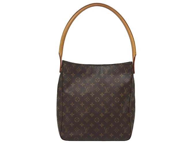 Louis Vuitton Looping GM Marrom Lona  ref.1440808