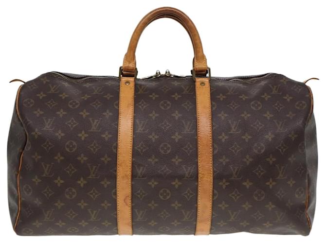 Louis Vuitton Keepall 45 Castaño Lienzo  ref.1440813