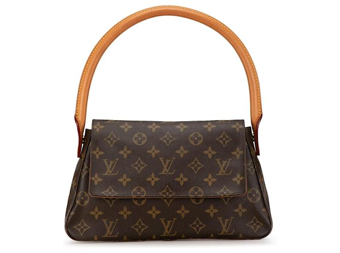 Louis Vuitton Mini Looping Monograma Marrón Castaño Lienzo  ref.1440893