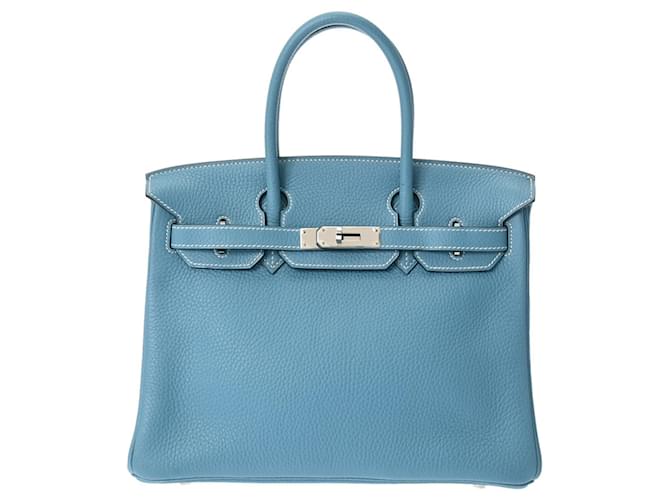 Hermès Birkin 30 Blue Leather  ref.1441009