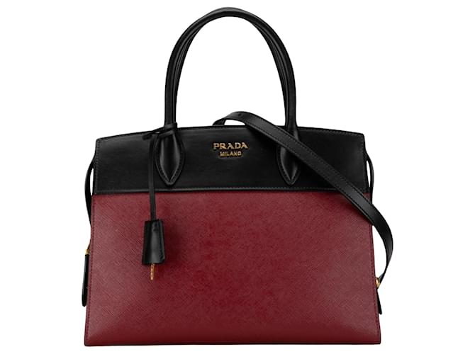 Prada Saffiano Dark red Leather  ref.1441034