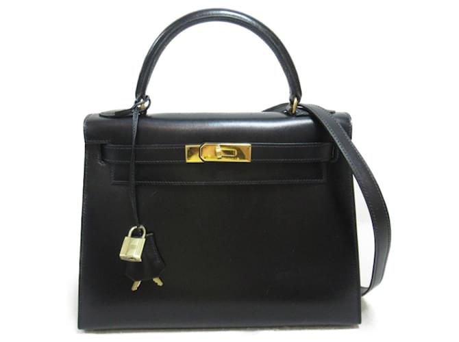 Hermès Kelly 28 Black Leather  ref.1441095