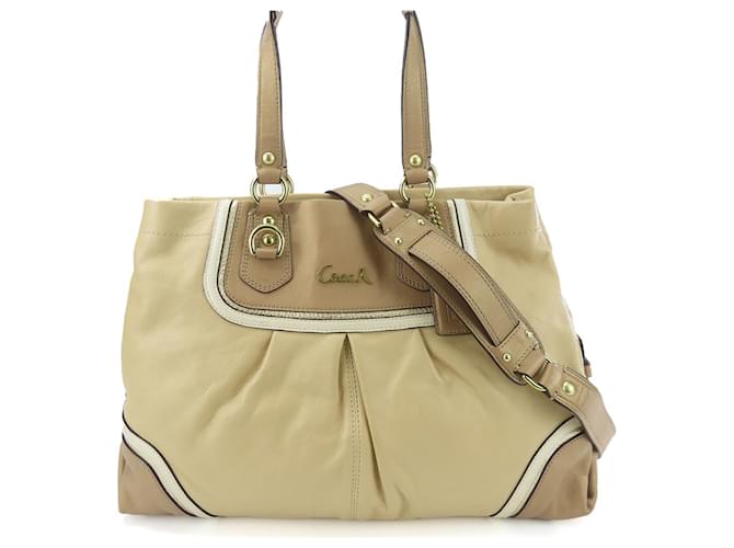 Coach Trainer Beige Leder  ref.1441162