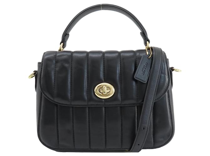 Coach Treinador Preto Couro  ref.1441261