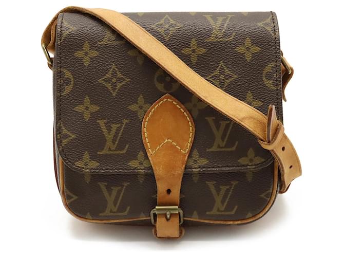 Louis Vuitton Cartouchiere Brown Cloth  ref.1441274