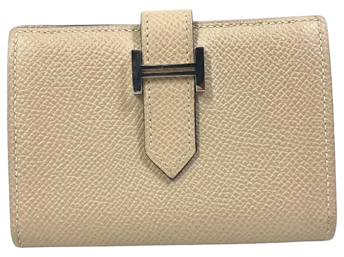 Hermès Béarn Beige Leather  ref.1441308