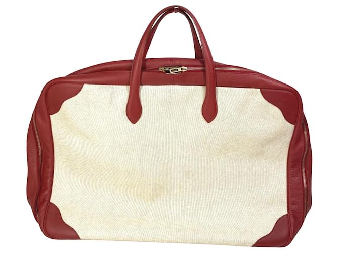 Hermès Victoria Beige Cloth  ref.1441319