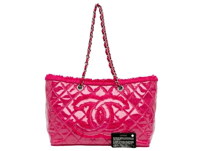 Chanel TOTE Cuir Rose  ref.1441373