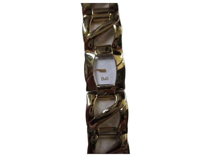 Dolce & Gabbana Relógio de aço dourado.