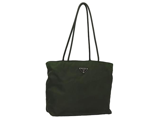 PRADA Borsa Tote Nylon Khaki Auth 79365 Cachi  ref.1441396