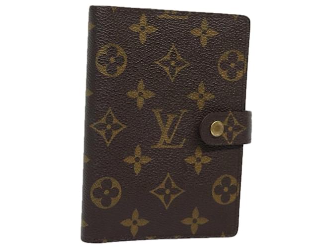 LOUIS VUITTON Monogramm Agenda PM Deckel R20005 LV Auth 79118 Leinwand  ref.1441399