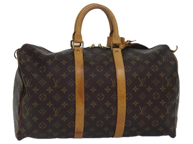 LOUIS VUITTON Monogram Keepall 45 Bolsa Boston M41428 LV Auth 79092 Monograma Lona  ref.1441418