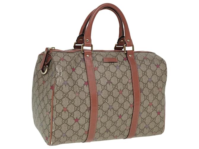 GUCCI GG Supreme Hand Bag PVC Beige 193603 Auth 79167  ref.1441439