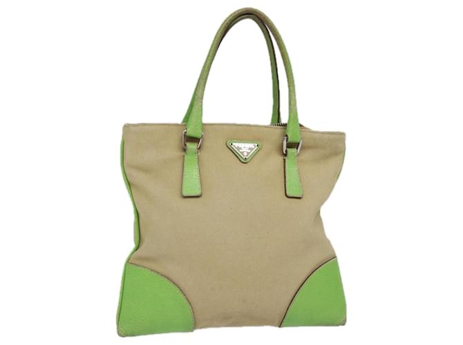 PRADA Borsa a mano in tela beige Auth 78255  ref.1441444