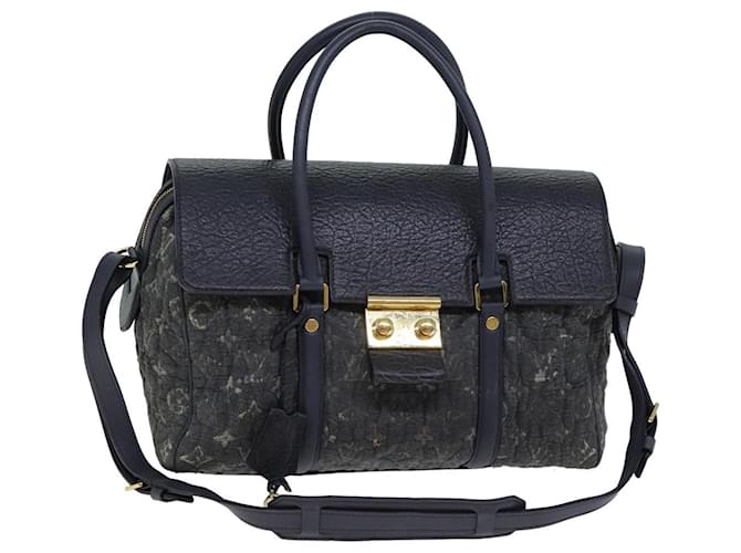 LOUIS VUITTON Monogram Volupte Psyche Bolsa Boston 2way Gris M93486 LV Auth hk1354 Castaño Lienzo  ref.1441451